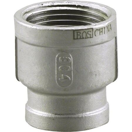 Plumbeeze PLUMB-EEZE 1 In. FIP x 3/4 In. FIP Stainless Steel Reducing Coupling U2-SSRC-1007
